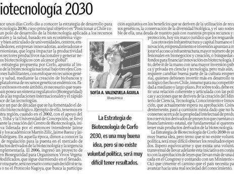 Opinión: Biotecnología 2030 (Diario  El Sur)