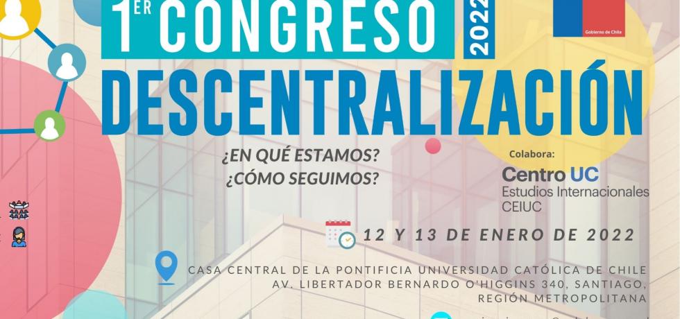 Abren convocatoria para participar de primer Congreso de Descentralización y Desarrollo Regional 2022
